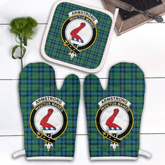 Armstrong Ancient Tartan Crest Oven Mitt And Pot Holder (2 Oven Mitts + 1 Pot Holder)