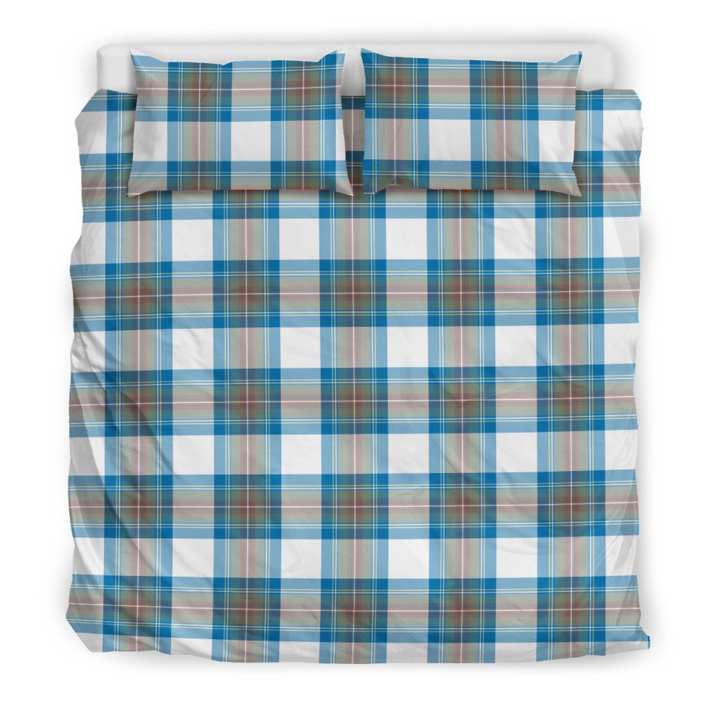 Stewart Muted Blue Tartan Bedding Set