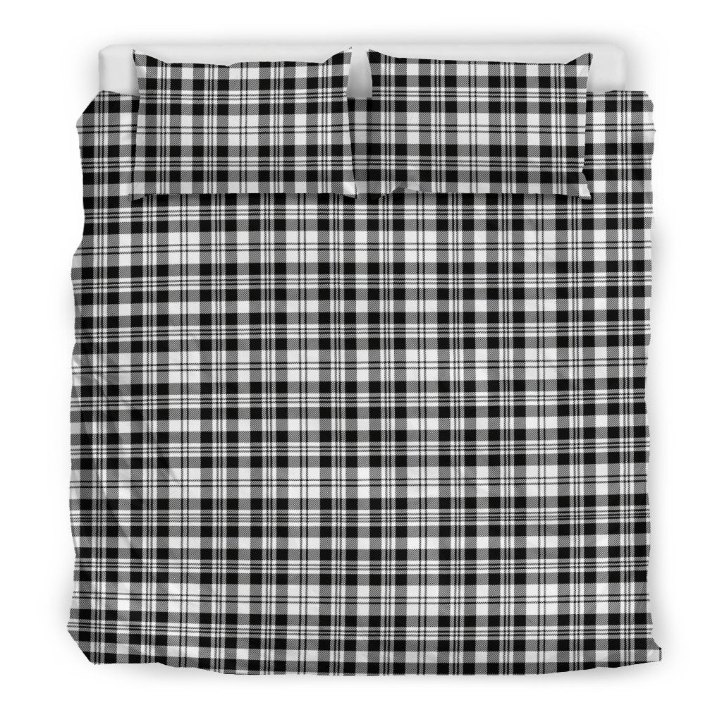 Scott Black & White Modern Tartan Bedding Set