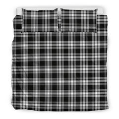 Menzies Black & White Modern Tartan Bedding Set