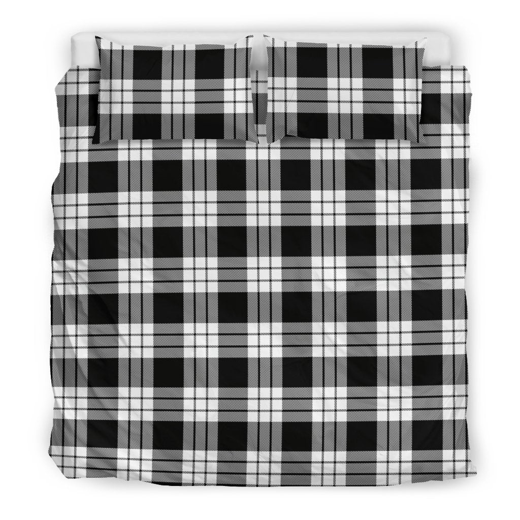 MacFarlane Black & White Tartan Bedding Set