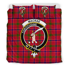 Macrae Family Tartan Crest Bedding Set