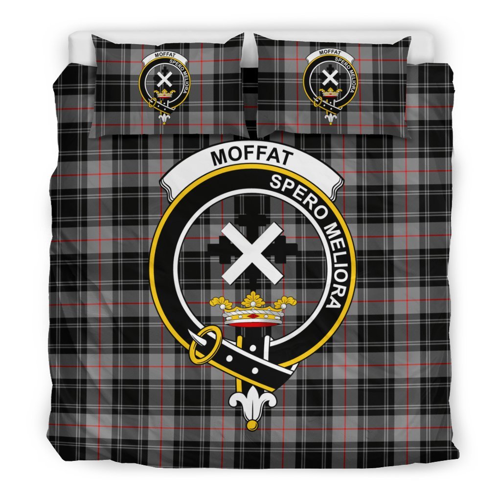 Moffat Family Tartan Crest Bedding Set