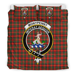 Monypenny Family Tartan Crest Bedding Set