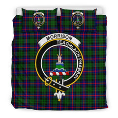 Morrison Family Tartan Crest Bedding Set