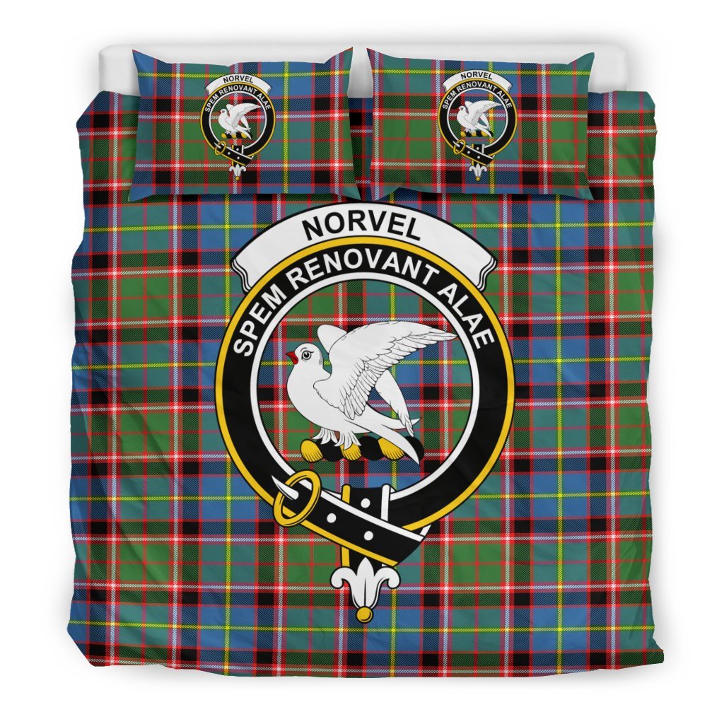 Norvel (Or Norvill) Family Tartan Crest Bedding Set