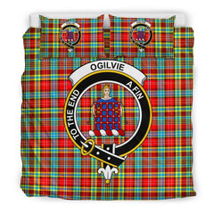 Ogilvie Family Tartan Crest Bedding Set