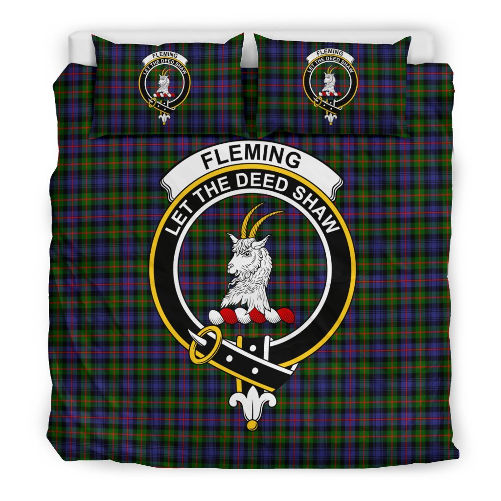 Fleming Family Tartan Crest Bedding Set