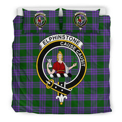 Elphinstone Family Tartan Crest Bedding Set