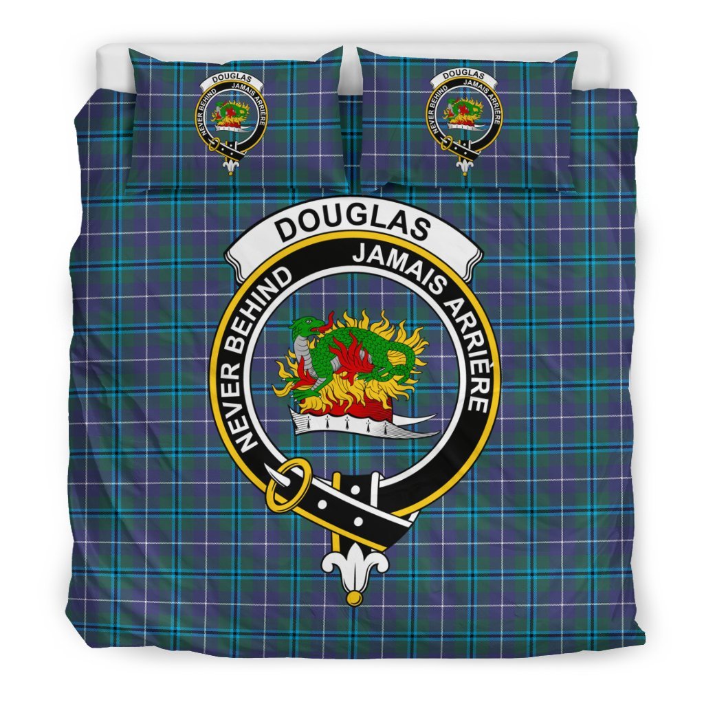 Douglas Family Tartan Crest Bedding Set