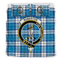 Roberton Family Tartan Crest Bedding Set