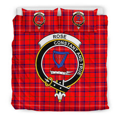 Rose Family Tartan Crest Bedding Set