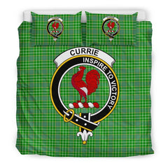 Currie Or Curry Family Tartan Crest Bedding Set