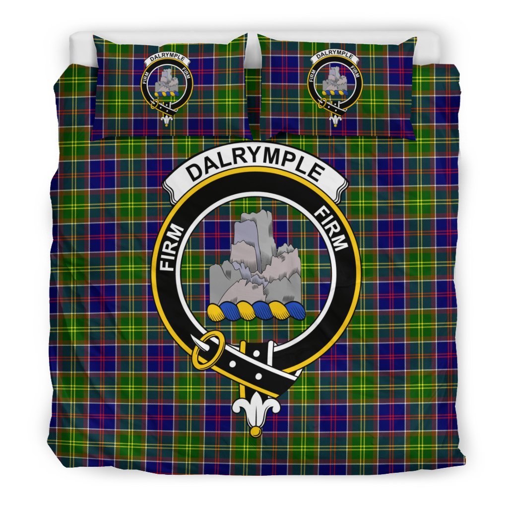 Dalrymple Family Tartan Crest Bedding Set