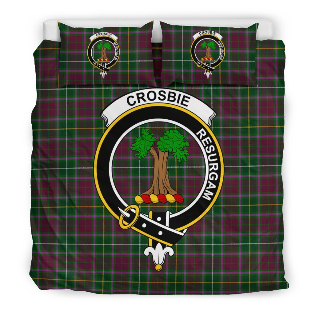 Crosbie (Or Crosby) Family Tartan Crest Bedding Set