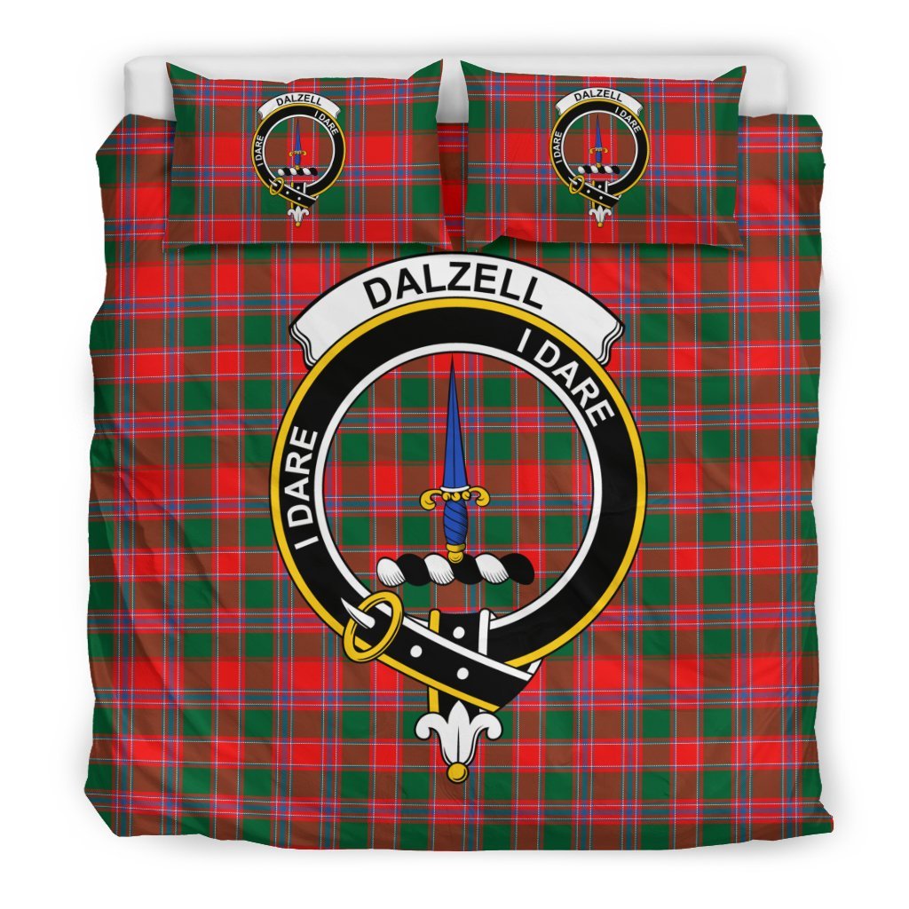 Dalzell Family Tartan Crest Bedding Set