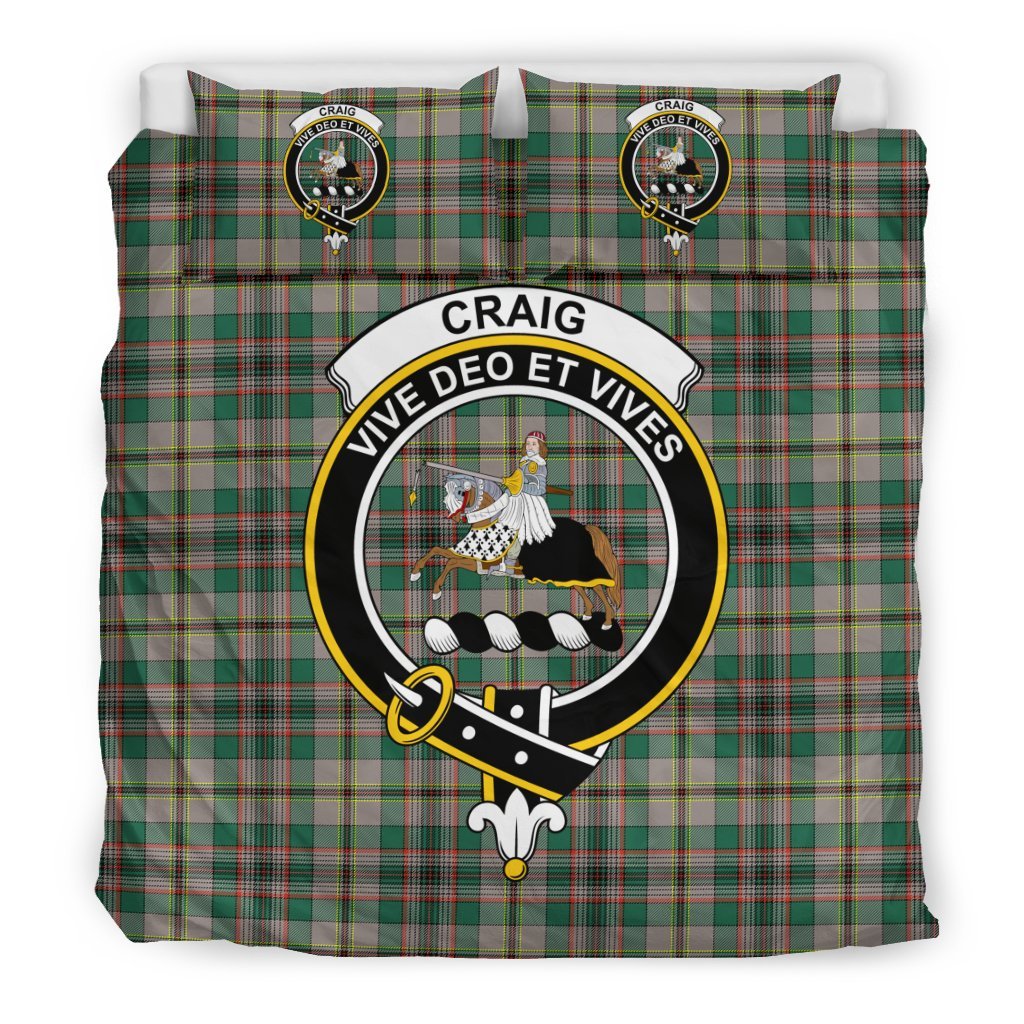 Craig Family Tartan Crest Bedding Set