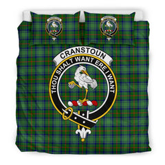 Cranstoun Family Tartan Crest Bedding Set