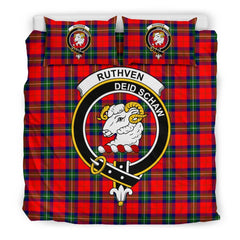 Ruthven Family Tartan Crest Bedding Set