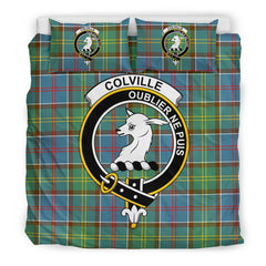 Colville Family Tartan Crest Bedding Set