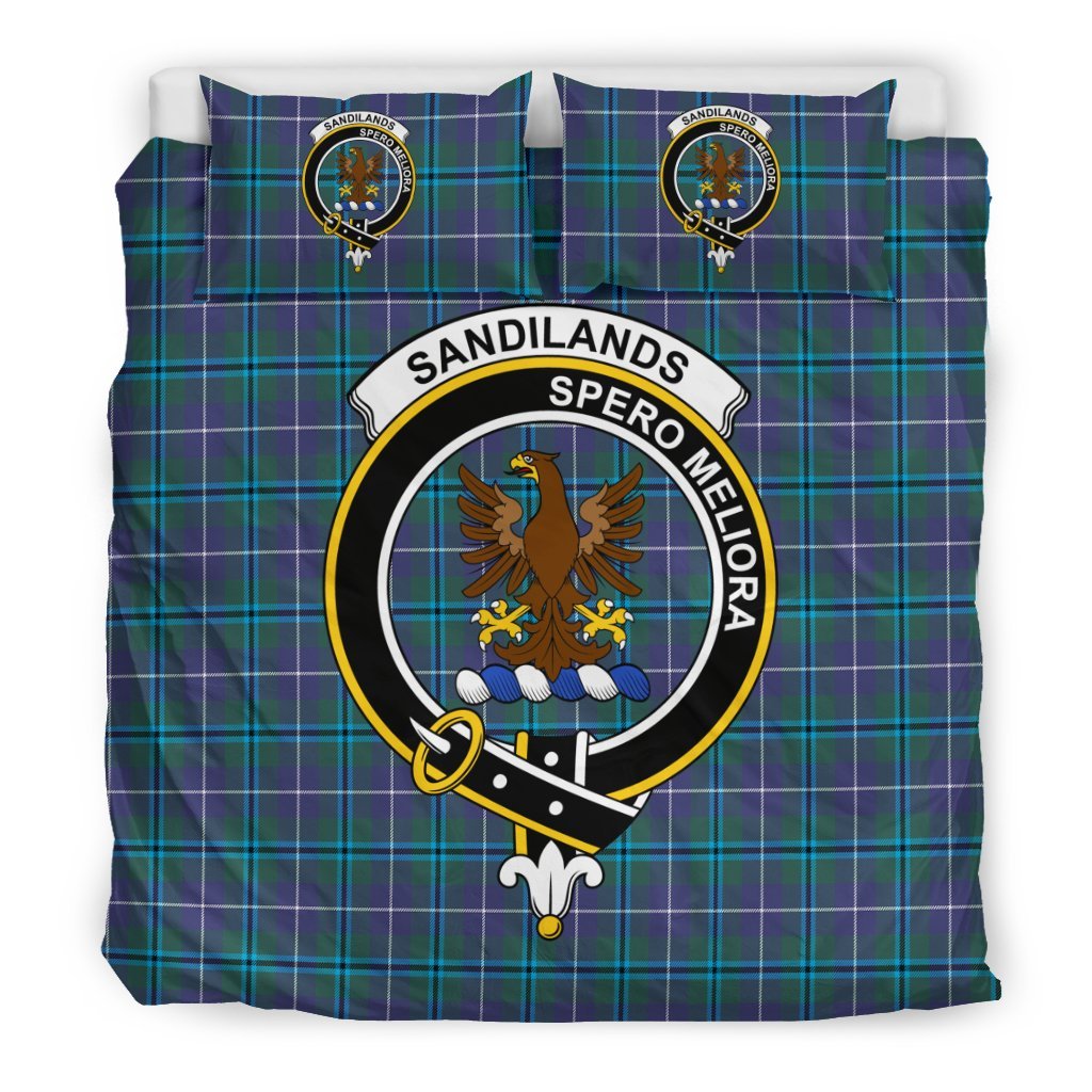 Sandilands Family Tartan Crest Bedding Set