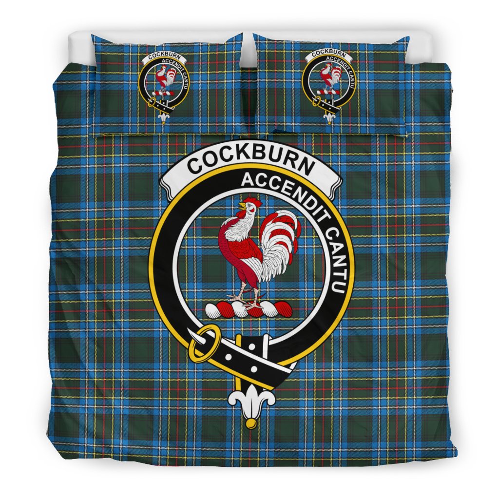 Cockburn Tartan Crest Bedding Set