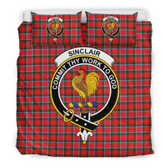 Sinclair Family Tartan Crest Bedding Set