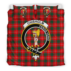 Chisholm Family Tartan Crest Bedding Set