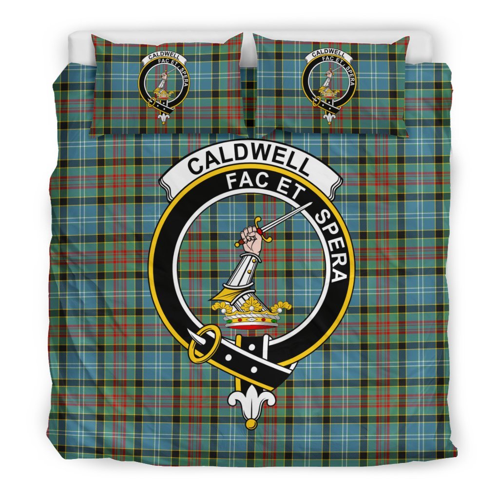 Caldwell Family Tartan Crest Bedding Set