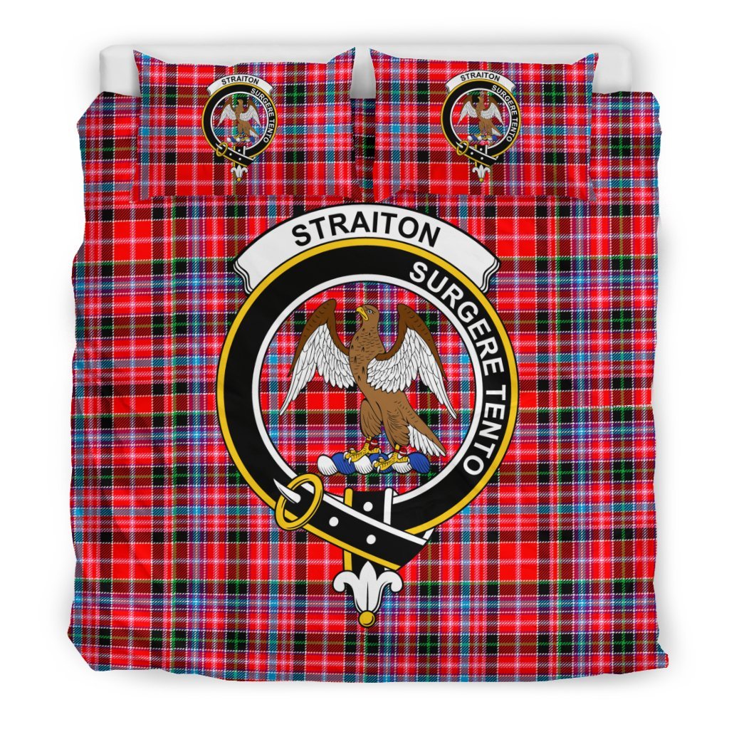 Straiton Family Tartan Crest Bedding Set