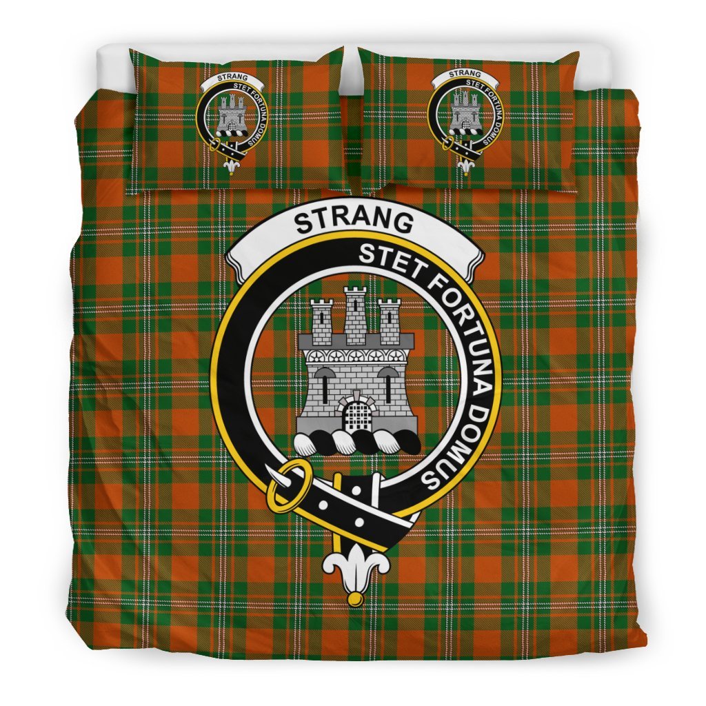 Strang (Or Strange) Family Tartan Crest Bedding Set