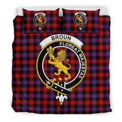 Broun Family Tartan Crest Bedding Set