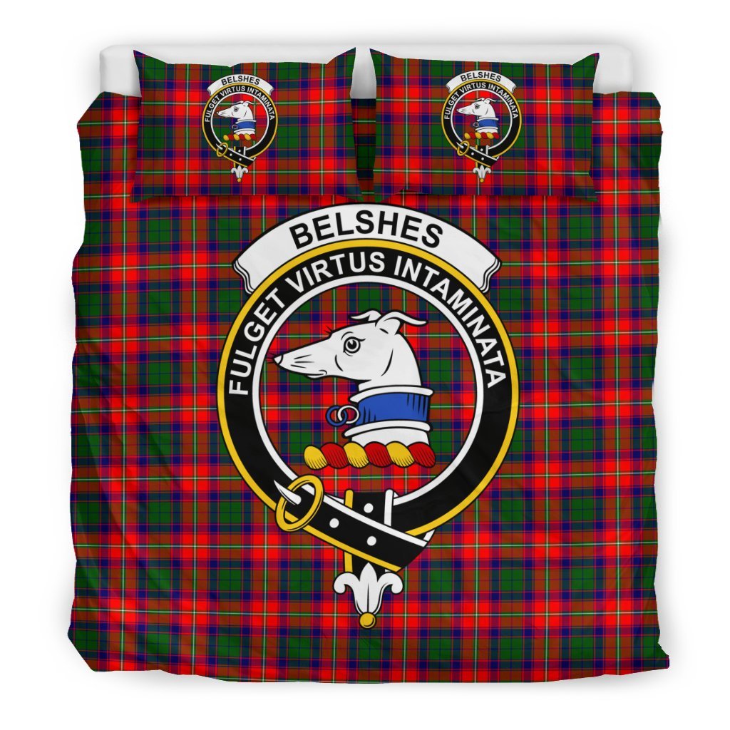 Belshes (Or Belsches) Family Tartan Crest Bedding Set