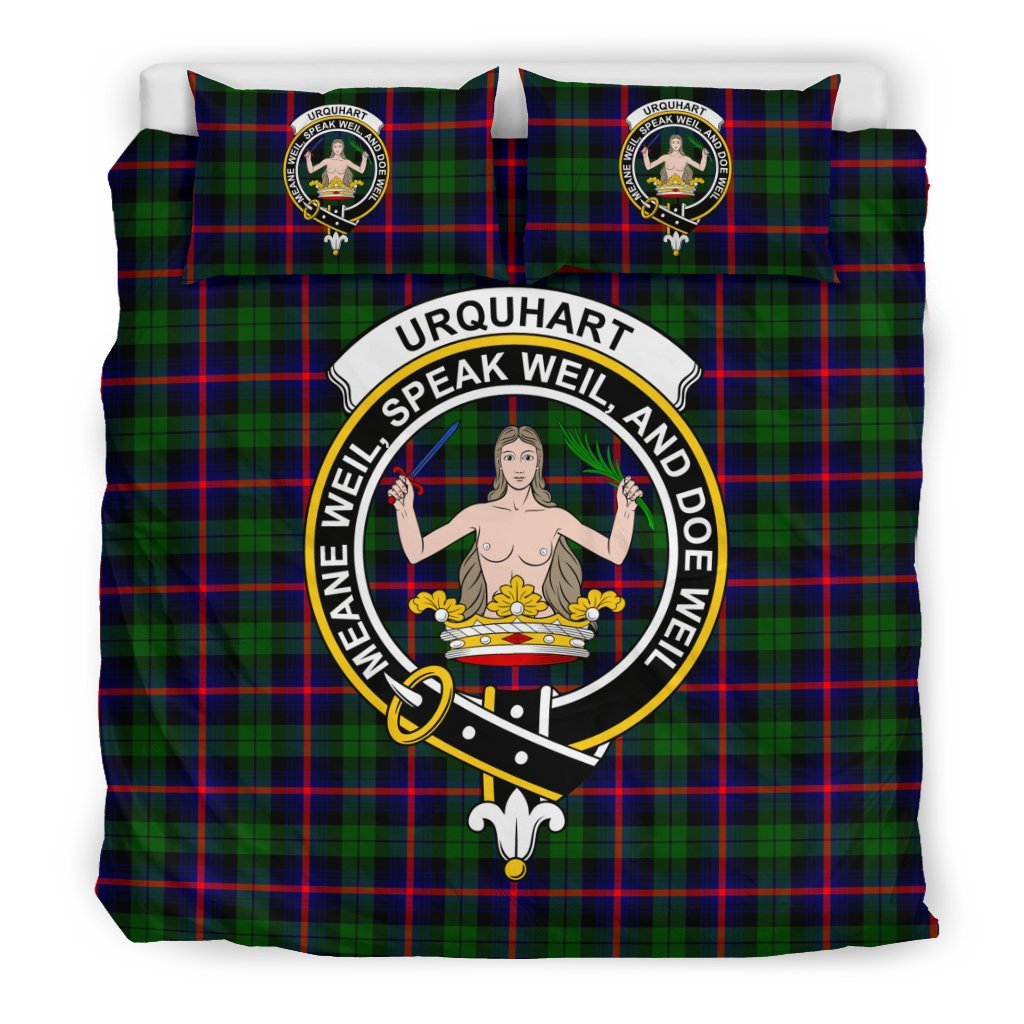 Urquhart Family Tartan Crest Bedding Set