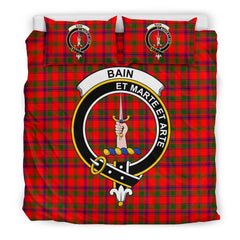 Bain Family Tartan Crest Bedding Set