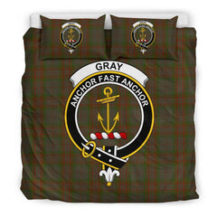 Gray Family Tartan Crest Bedding Set