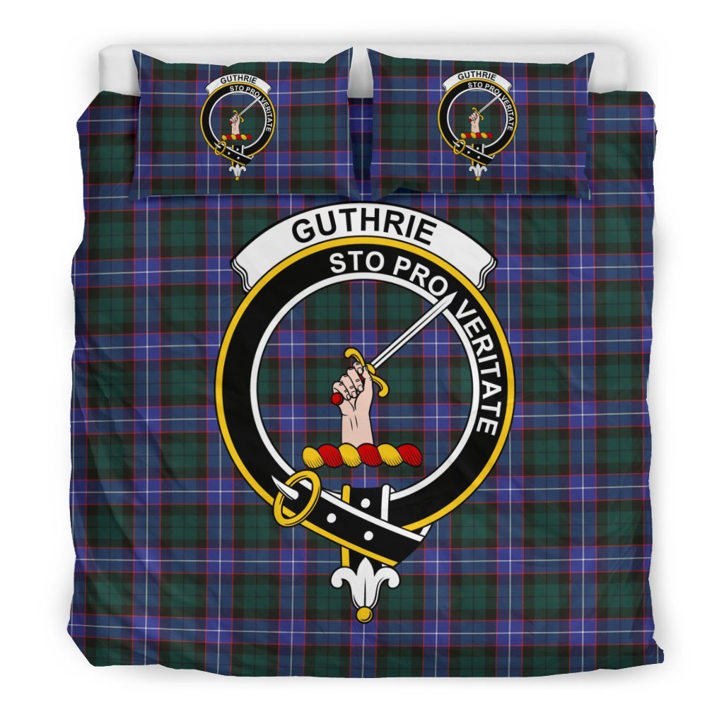 Guthrie Family Tartan Crest Bedding Set