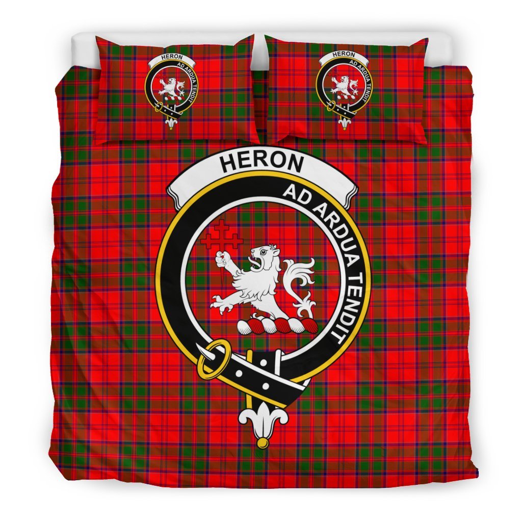 Heron Family Tartan Crest Bedding Set