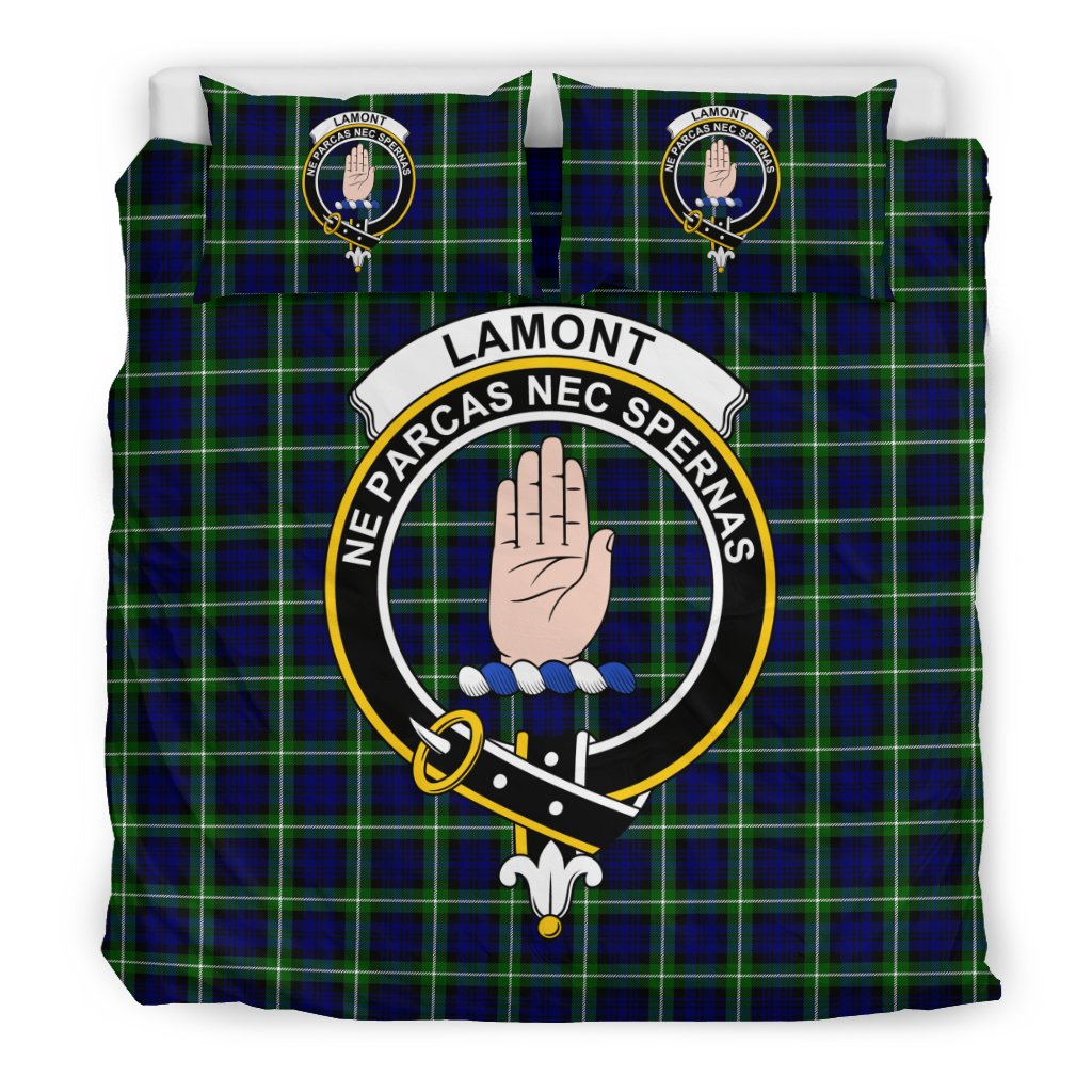 Lamont Modern Tartan Crest Bedding Set