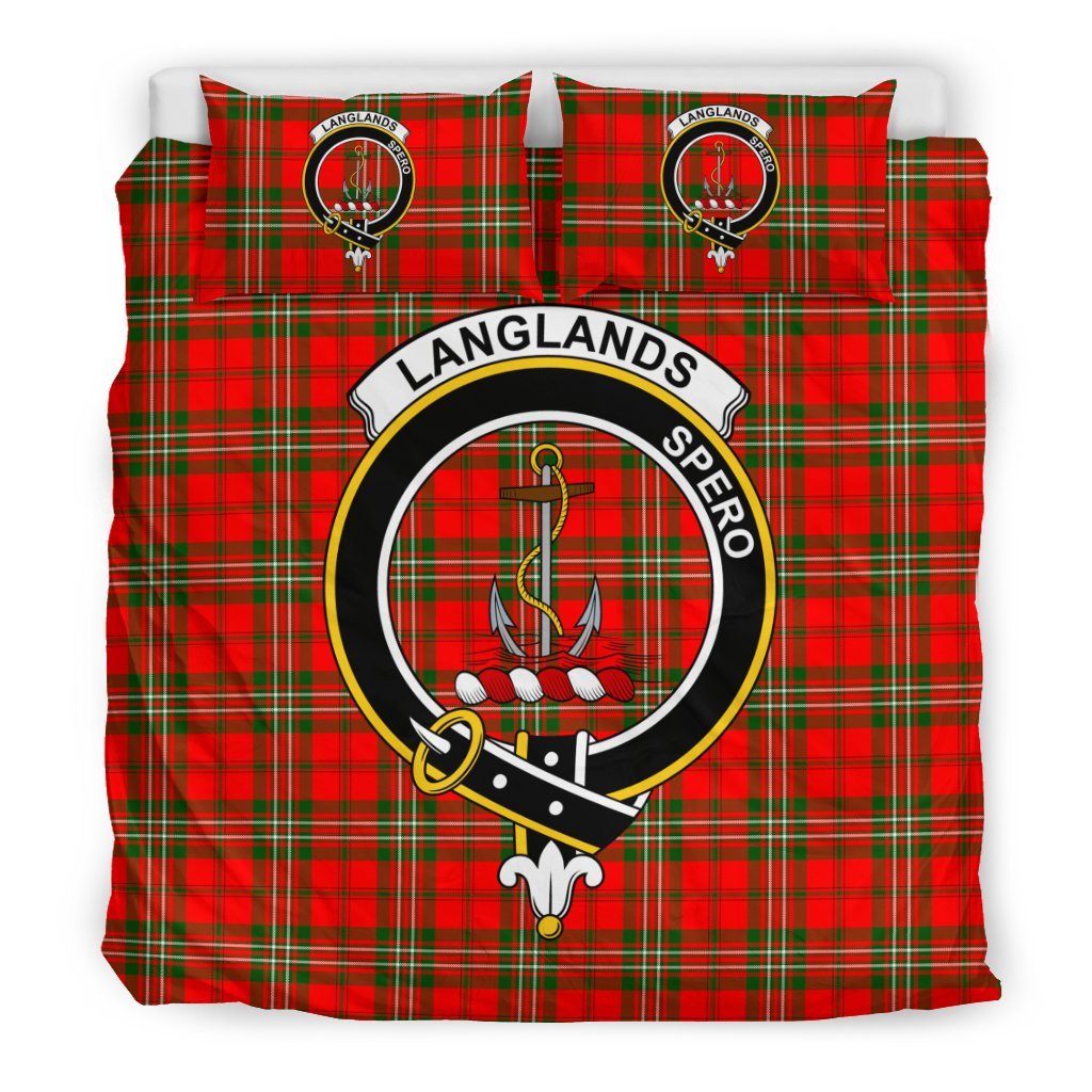 Langlands Family Tartan Crest Bedding Set