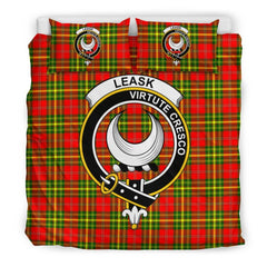 Leask Family Tartan Crest Bedding Set