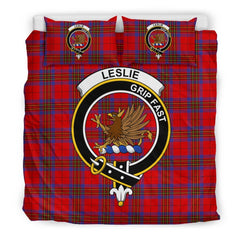 Leslie (Earl Of Rothes) Family Tartan Crest Bedding Set