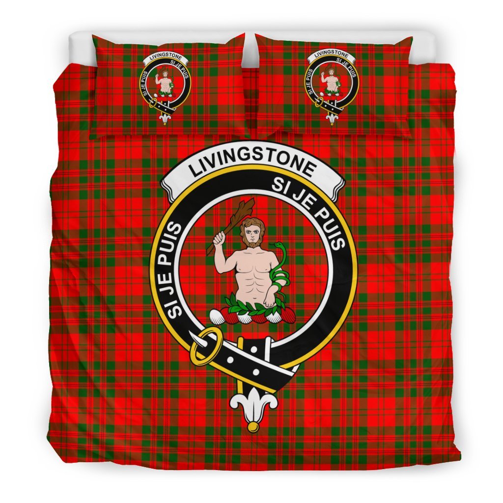 Livingstone Family Tartan Crest Bedding Set