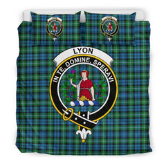 Lyon Family Tartan Crest Bedding Set