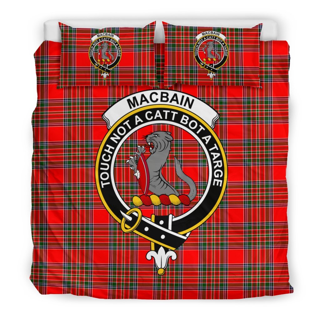 Macbain Family Tartan Crest Bedding Set