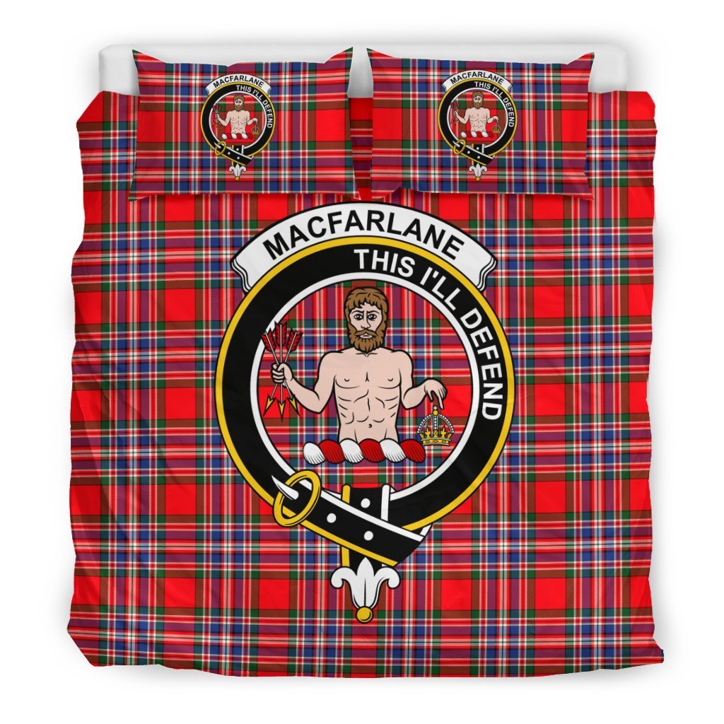 Macfarlane Family Tartan Crest Bedding Set