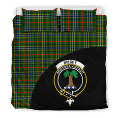 Bisset Family Tartan Crest Wave Style Bedding Set