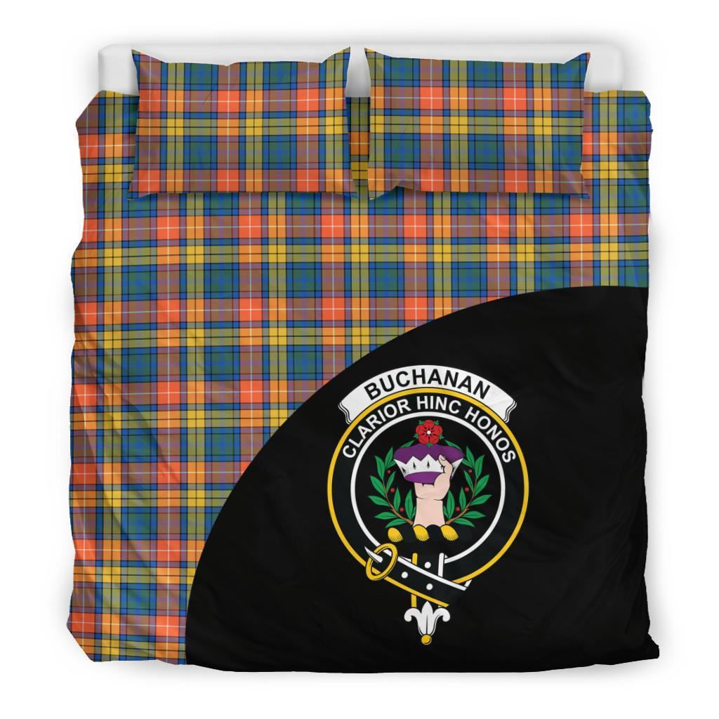 Buchanan Ancient Family Tartan Crest Wave Style Bedding Set