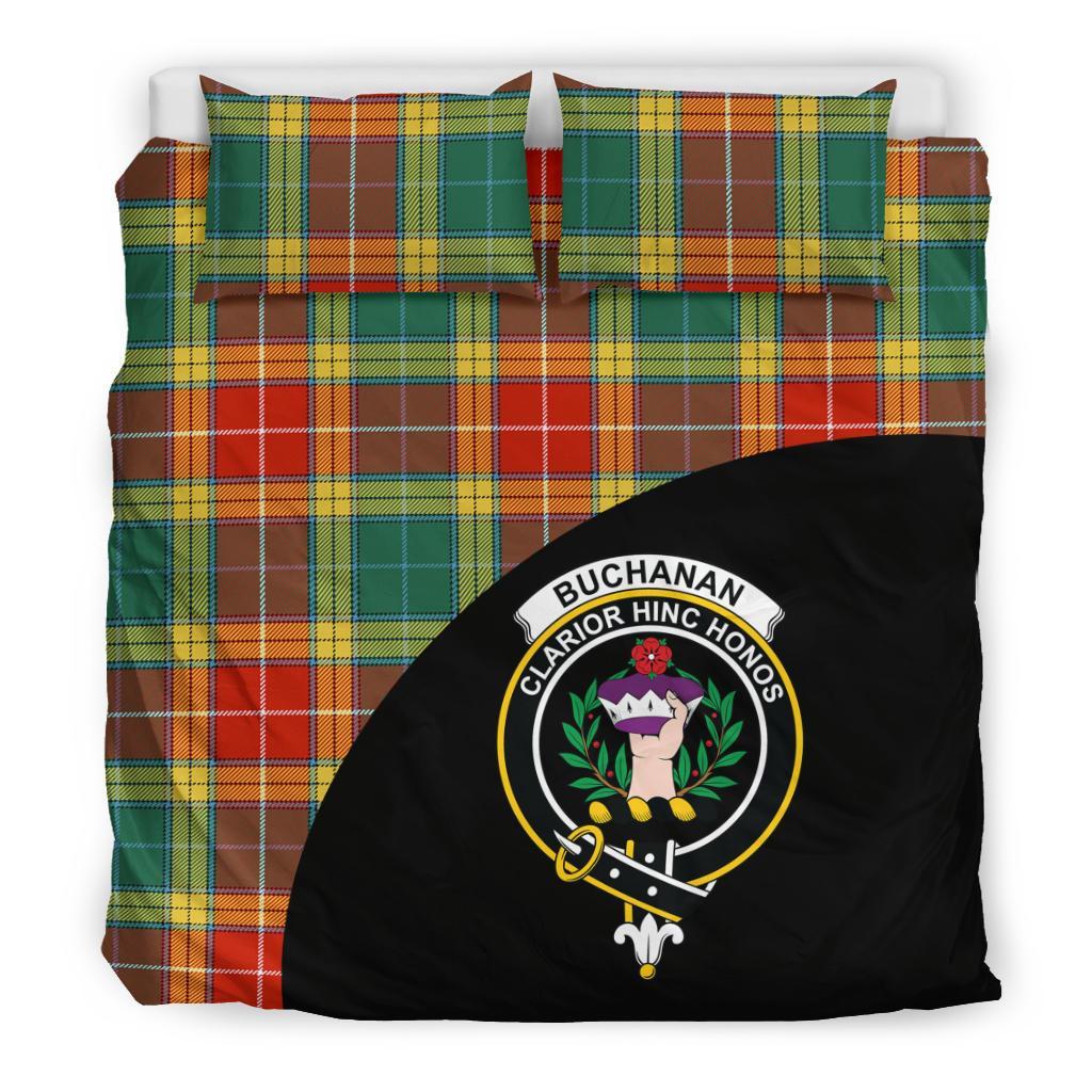 Buchanan Old Sett Tartan Crest Wave Bedding Set