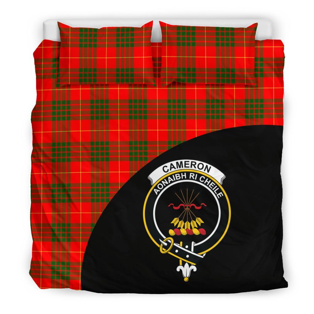 Cameron Modern Tartan Crest Wave Bedding Set